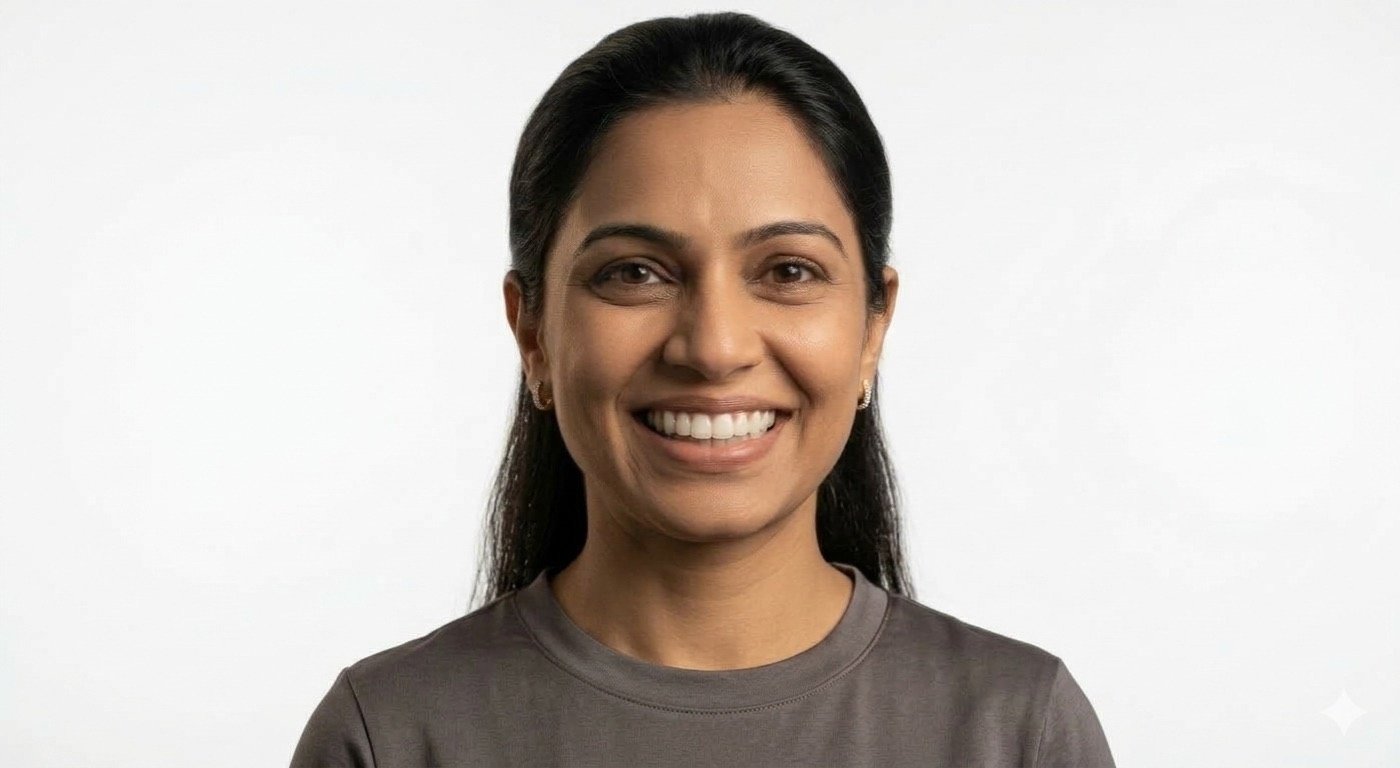 A smiling adult